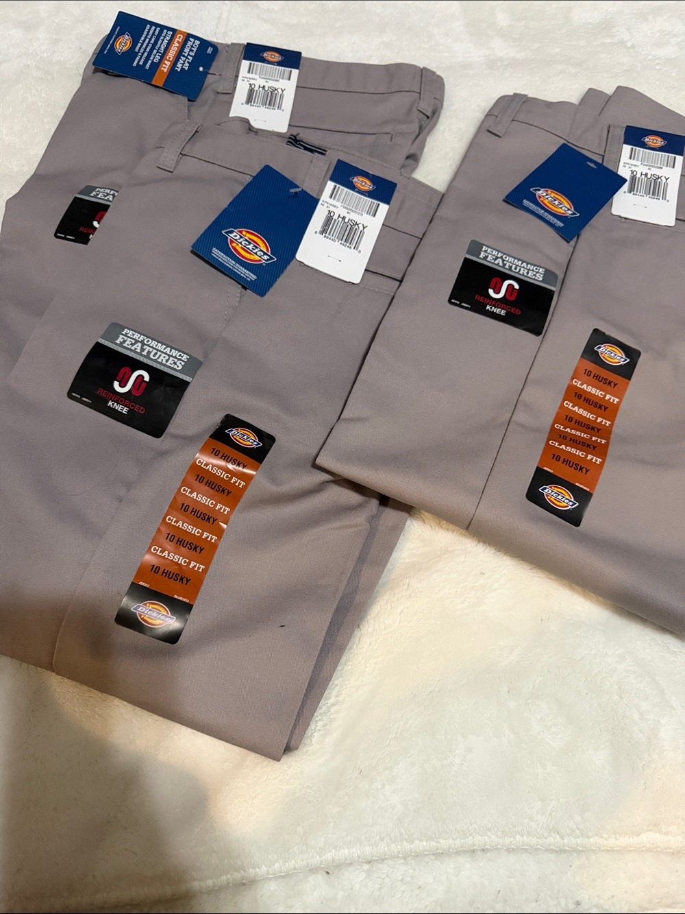 Dickies Boy’s Straight Fit Chino Pants in Light Gray